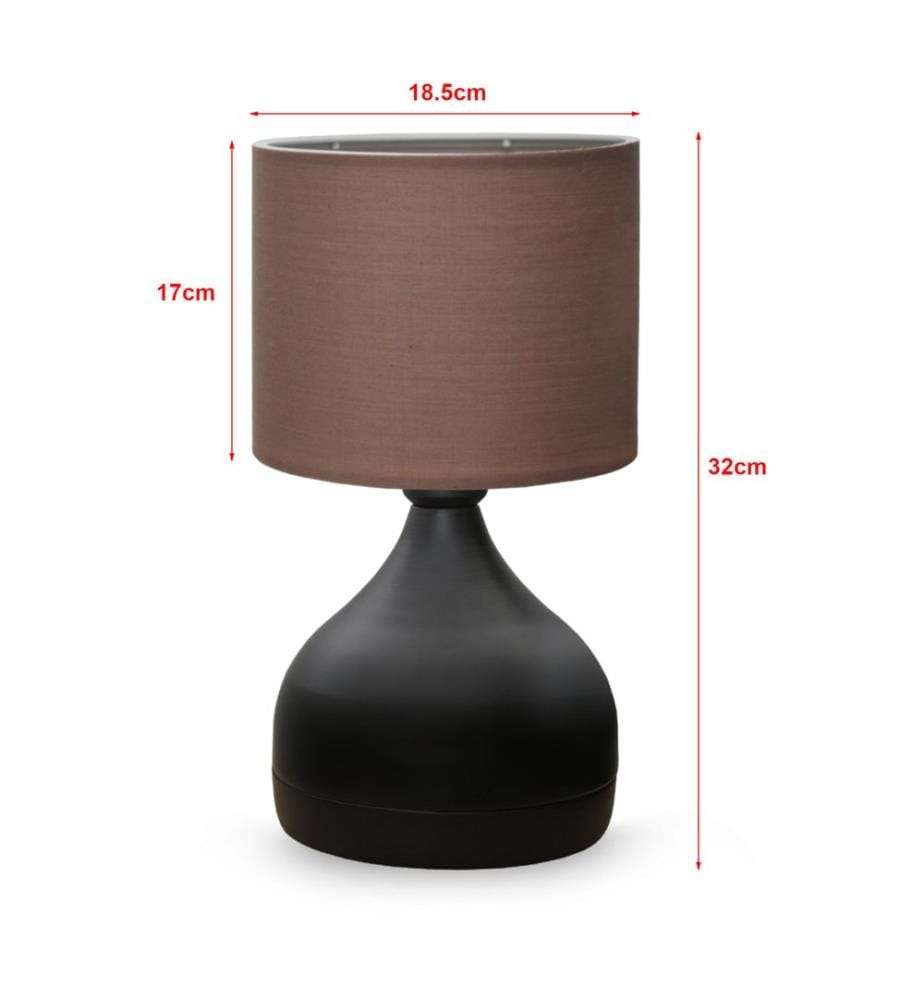 Lampe de table Shoreham 1xE14 marron