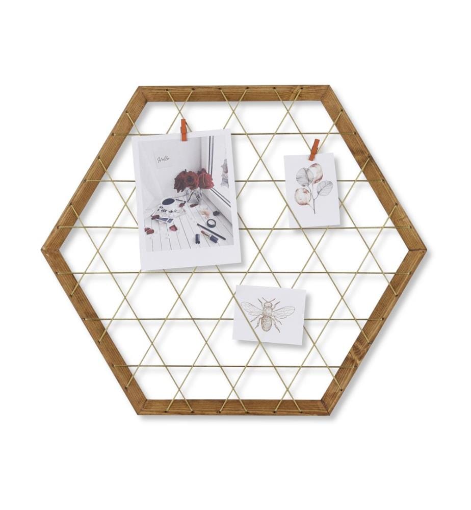Memoboard Pinnwand Fotowand Vingåker 60x52 cm Gold