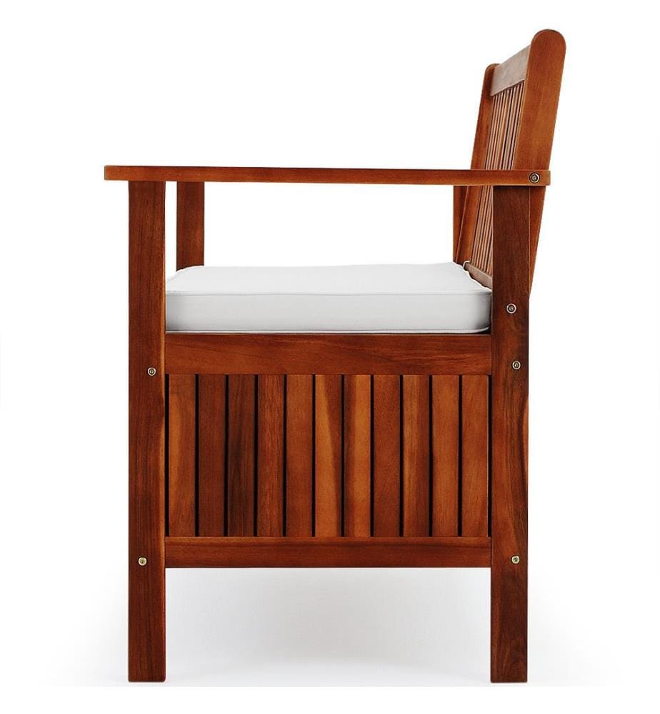 Banc de jardin en bois d'acacia 120 cm x 59 cm x 90 cm