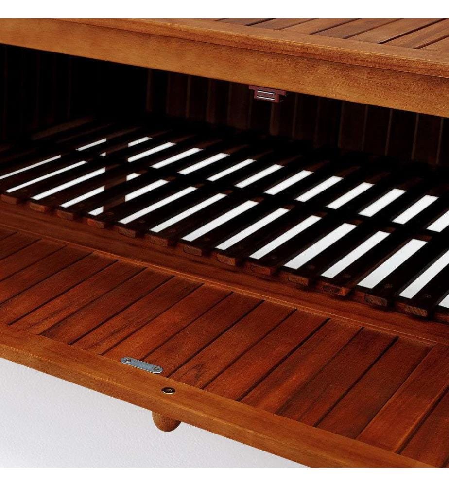 Banc de jardin en bois d'acacia 120 cm x 59 cm x 90 cm