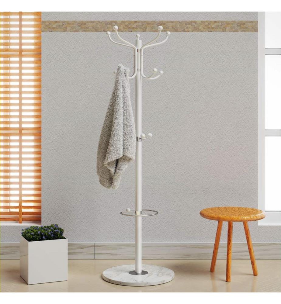 Portemanteau en marbre blanc