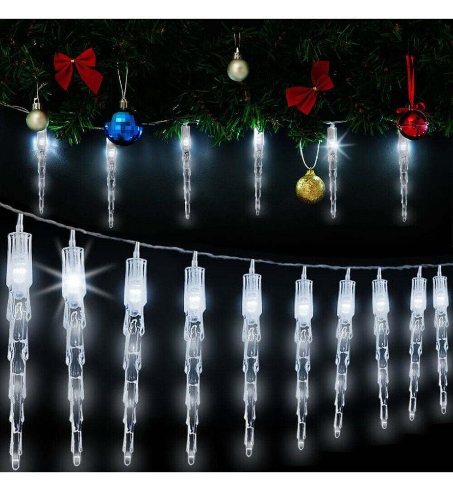 Lichterkette Eiszapfen - 10 Zapfen für Innen- und Aussenbereich