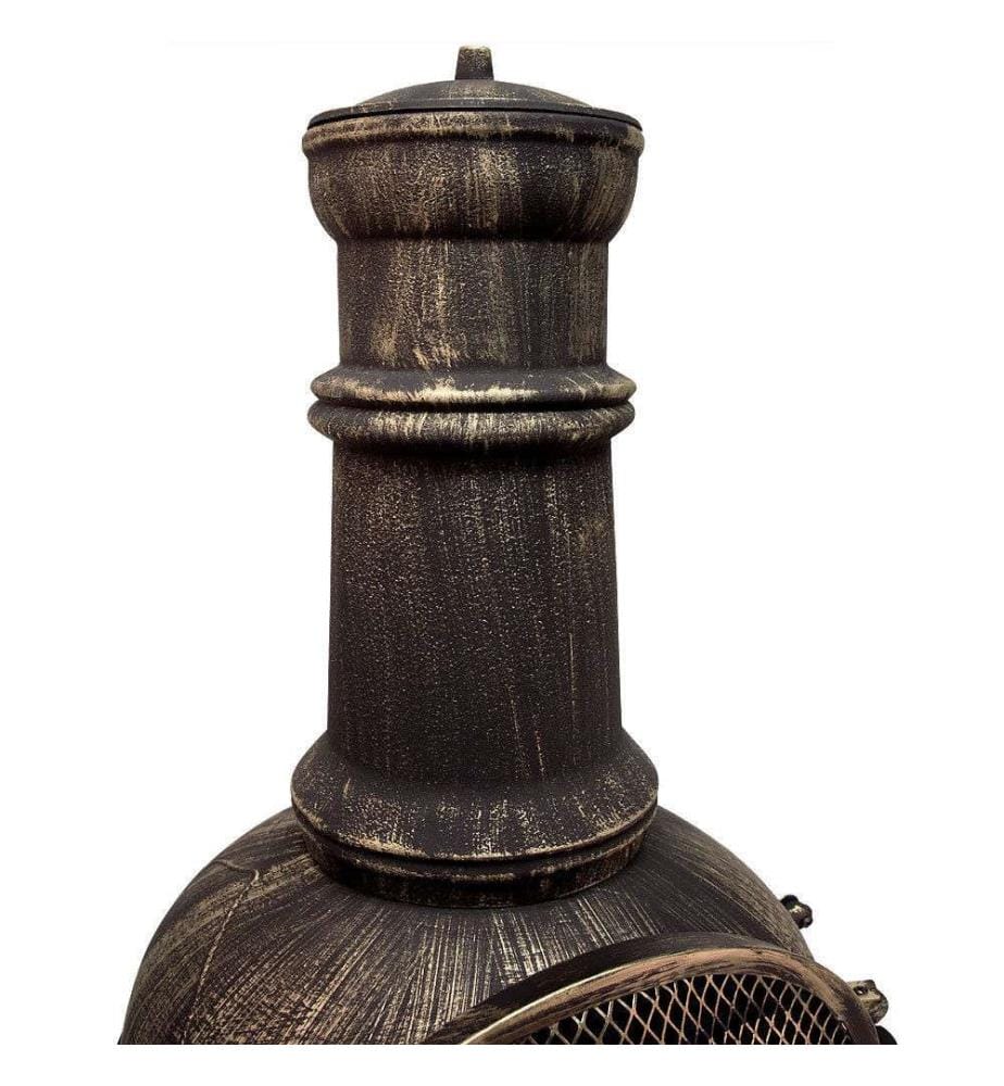 Terrassenofen Feuerstelle aus Gusseisen 112 cm hoch