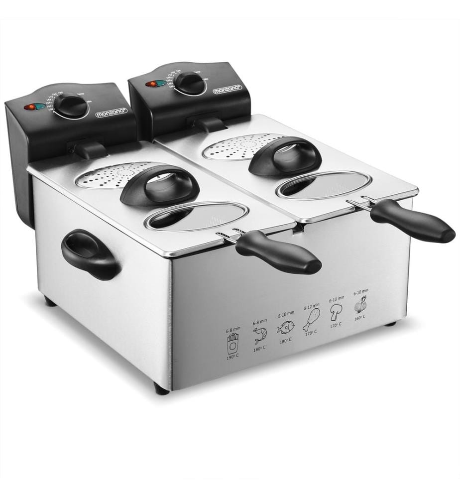 Doppel Friteuse Fritteuse Fritöse Frittöse 2x2000