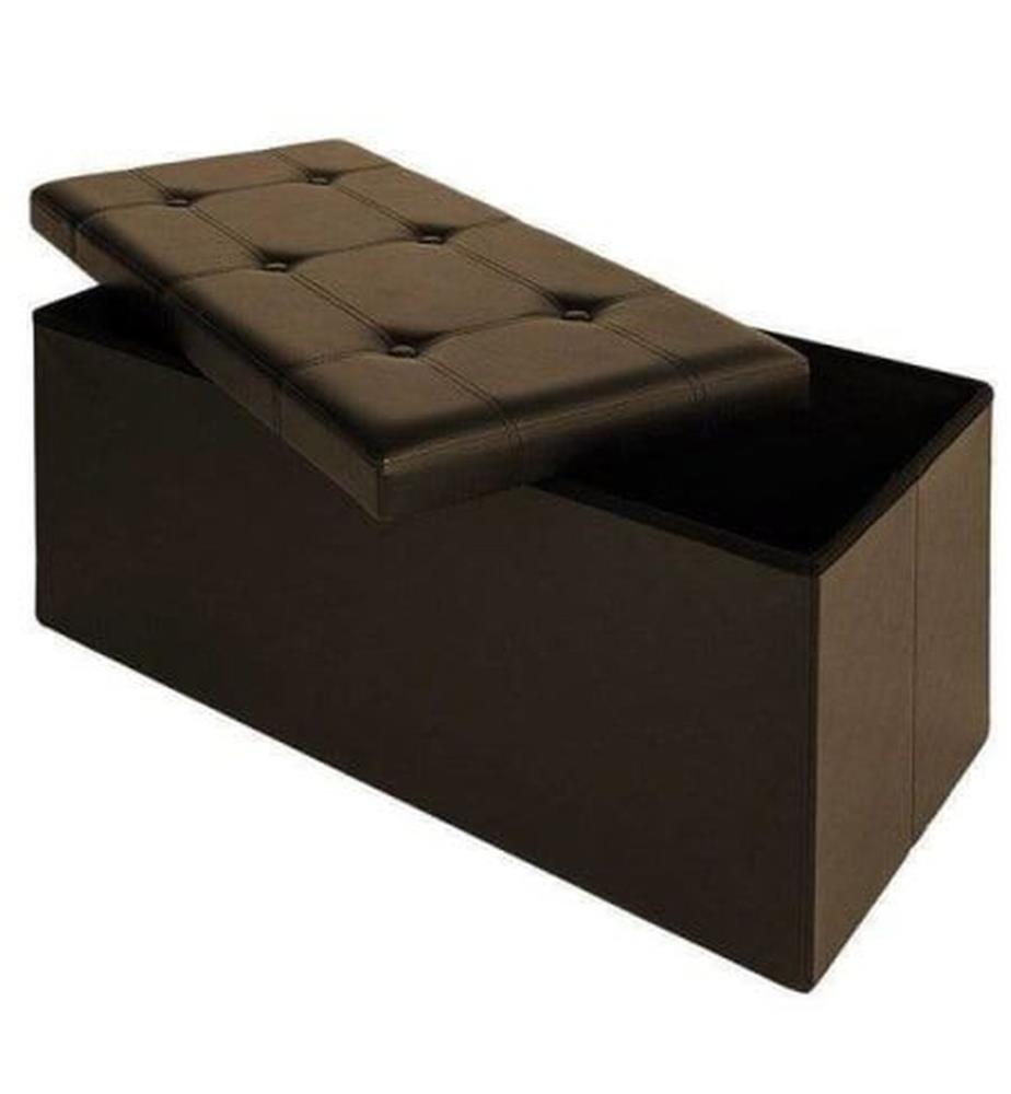 Coffre-siège, panier à linge, coffre à linge 80 x 40 x 40 cm, marron