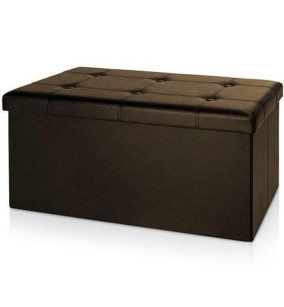 Coffre-siège, panier à linge, coffre à linge 80 x 40 x 40 cm, marron