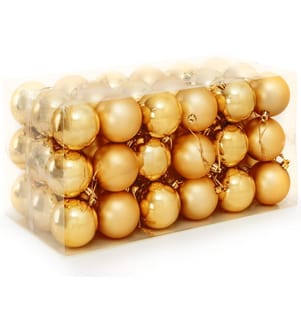 Boules de Noël, boules pour sapin de Noël, lot de 54 pièces, dorées