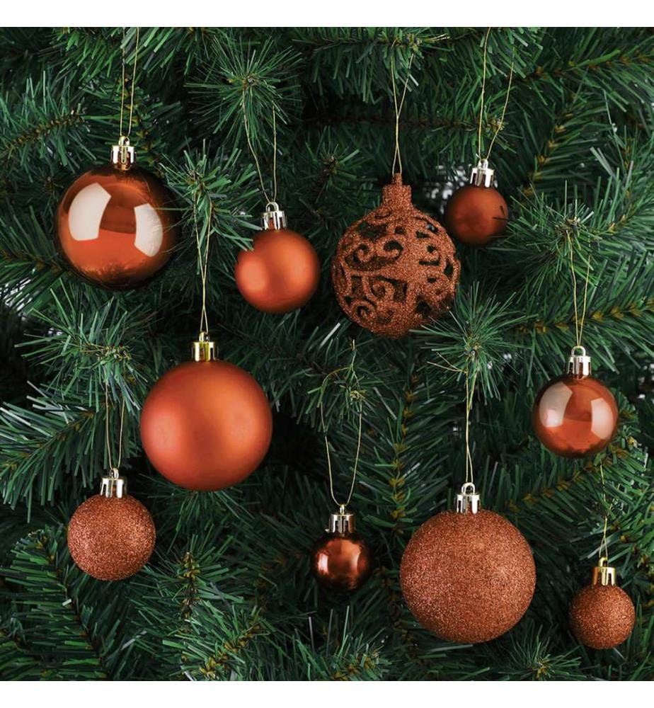 Boules de Noël, boules pour sapin de Noël, lot de 100, marron