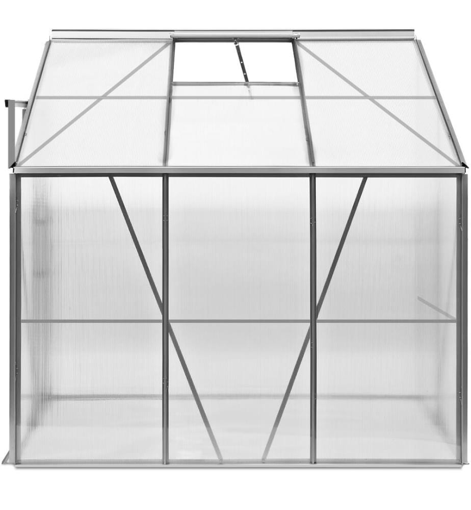 Serre d'appoint en aluminium avec fondations murales