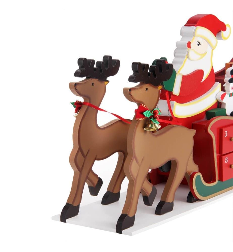 Adventskalender Holz Schlitten zum Selbstbefüllen