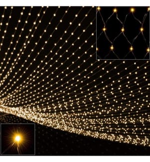 Lichternetz Netzlichterkette Weihnachten 120x120 cm Warmweiss