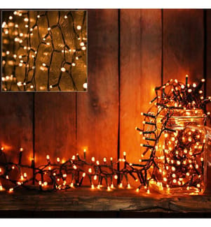 Lichterkette Weihnachten Warmweiss 10.5m Timer