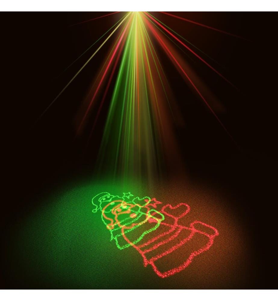 Proiettore laser a LED con motivi natalizi e telecomando