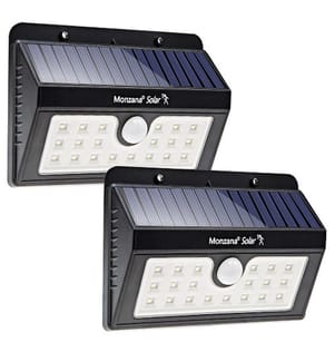 2 x Solar Wandleuchte mit Bewegungsmelder