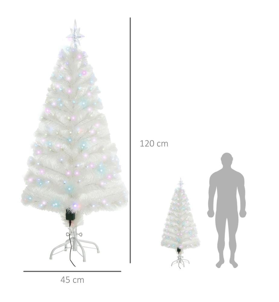 Sapin de Noël LED de 1,2 m, 130 branches, avec LED RGB, Ø 45 x 120 cm (H)