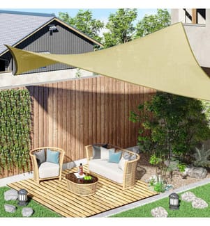 Sonnensegel 3x4m rechteckig 185g m² HDPE grau