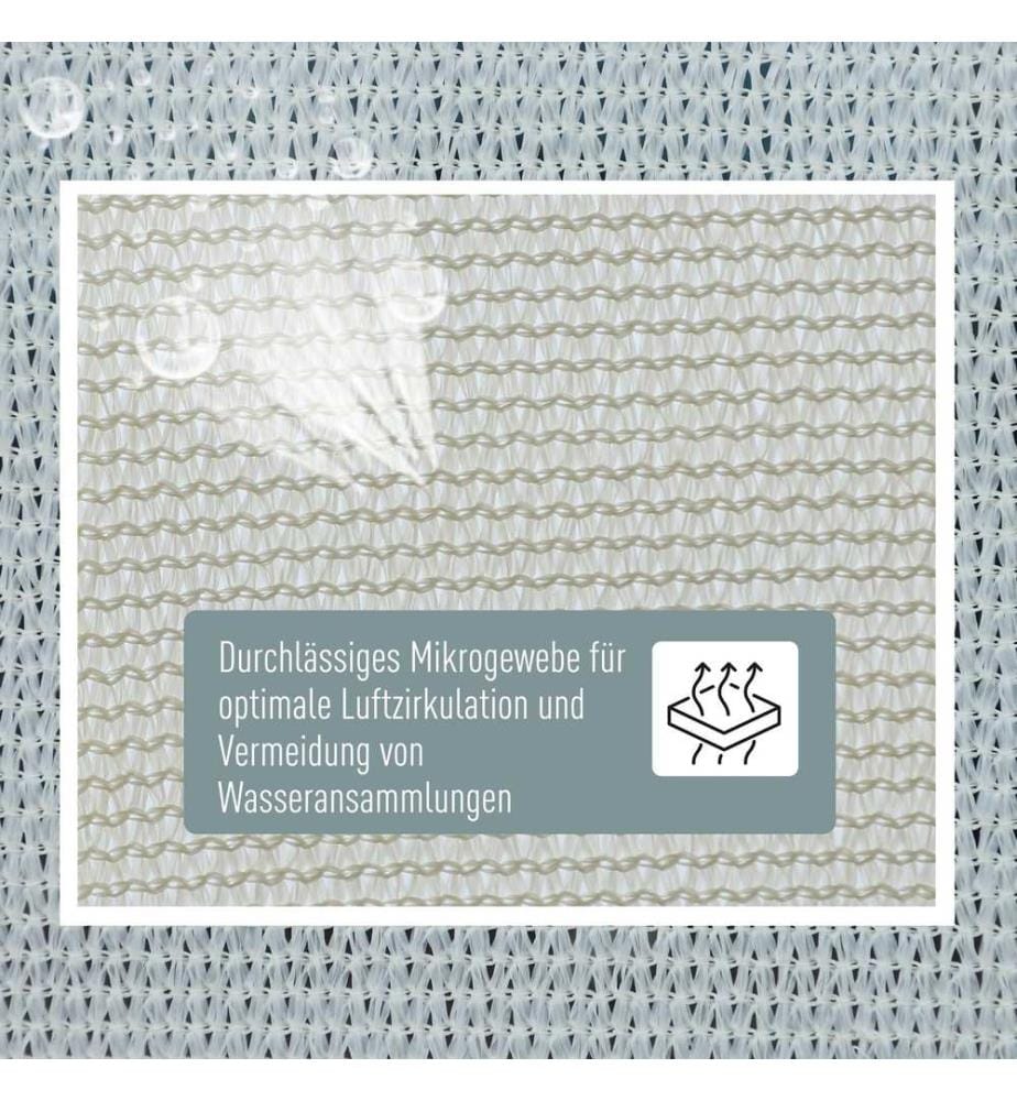 Sonnensegel 3x3m rechteckig 185g m² HDPE creme