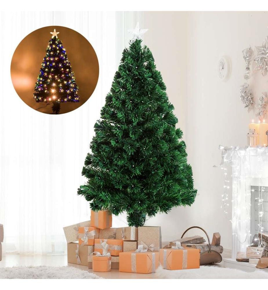 Sapin de Noël avec 130 LED et effets lumineux, 120 cm