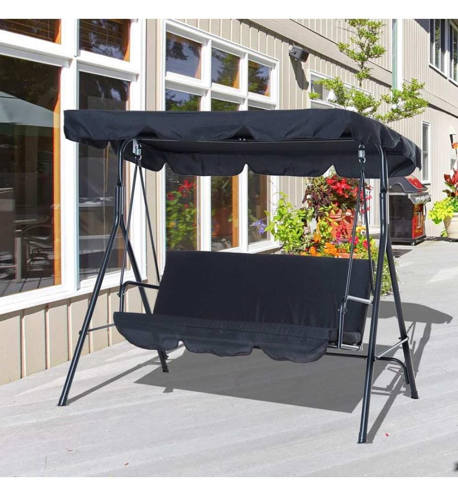 Hollywoodschaukel Gartenschaukel 3 Sitzer mit Dach