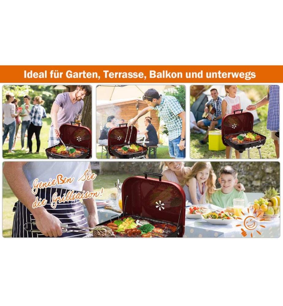 Holzkohlegrill Grillwagen Balkon BBQ Grill Kugelgrill
