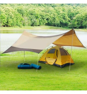 Sonnensegel 550 x 560 cm Tarp Zelt Sonnenschutz Polyester