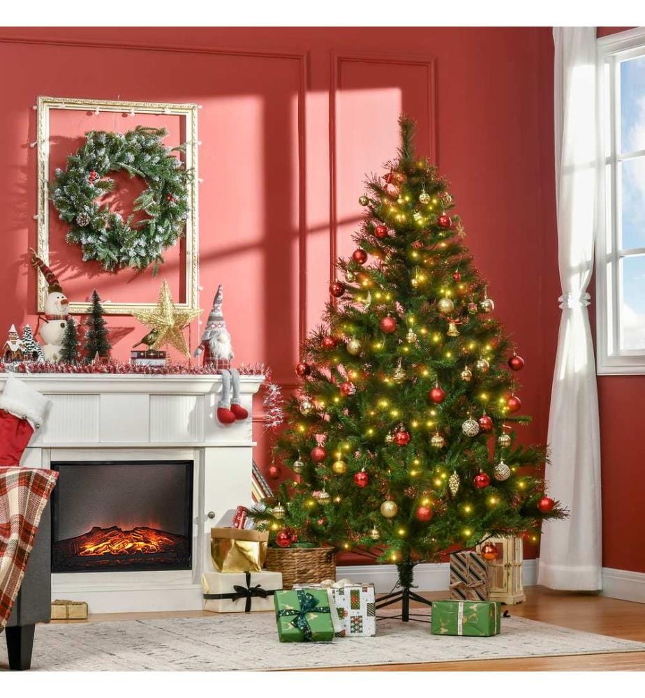 Sapin de Noël à LED avec 200 LED, 616 branches, Ø 112 x H 180 cm