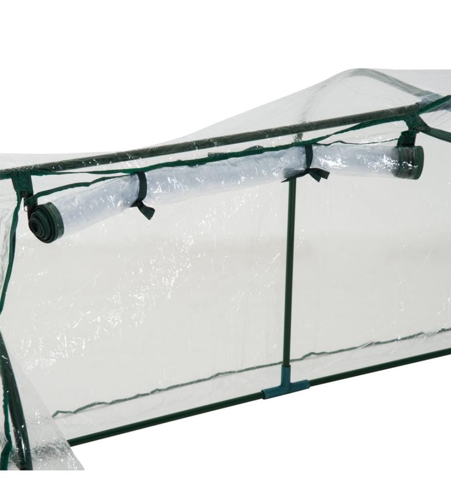 Serre en plastique, tunnel en plastique, châssis de culture 400 x 100 x 80 cm