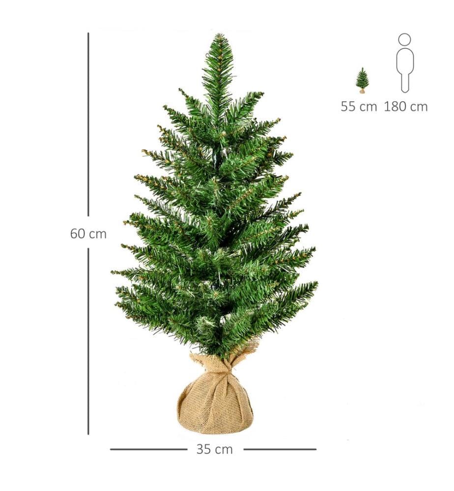 Sapin de Noël 0,6 m, 70 branches, Ø 35 x 60 cm (h)