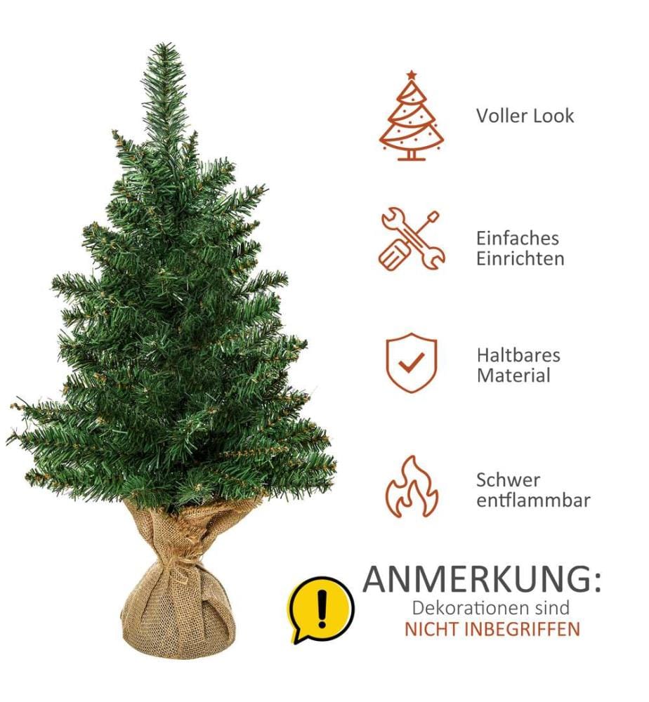 Sapin de Noël 0,6 m, 70 branches, Ø 35 x 60 cm (h)