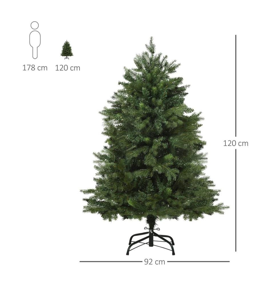 Albero di Natale da 1,2 m, 839 rami, Ø 92 x 120 cm (altezza)