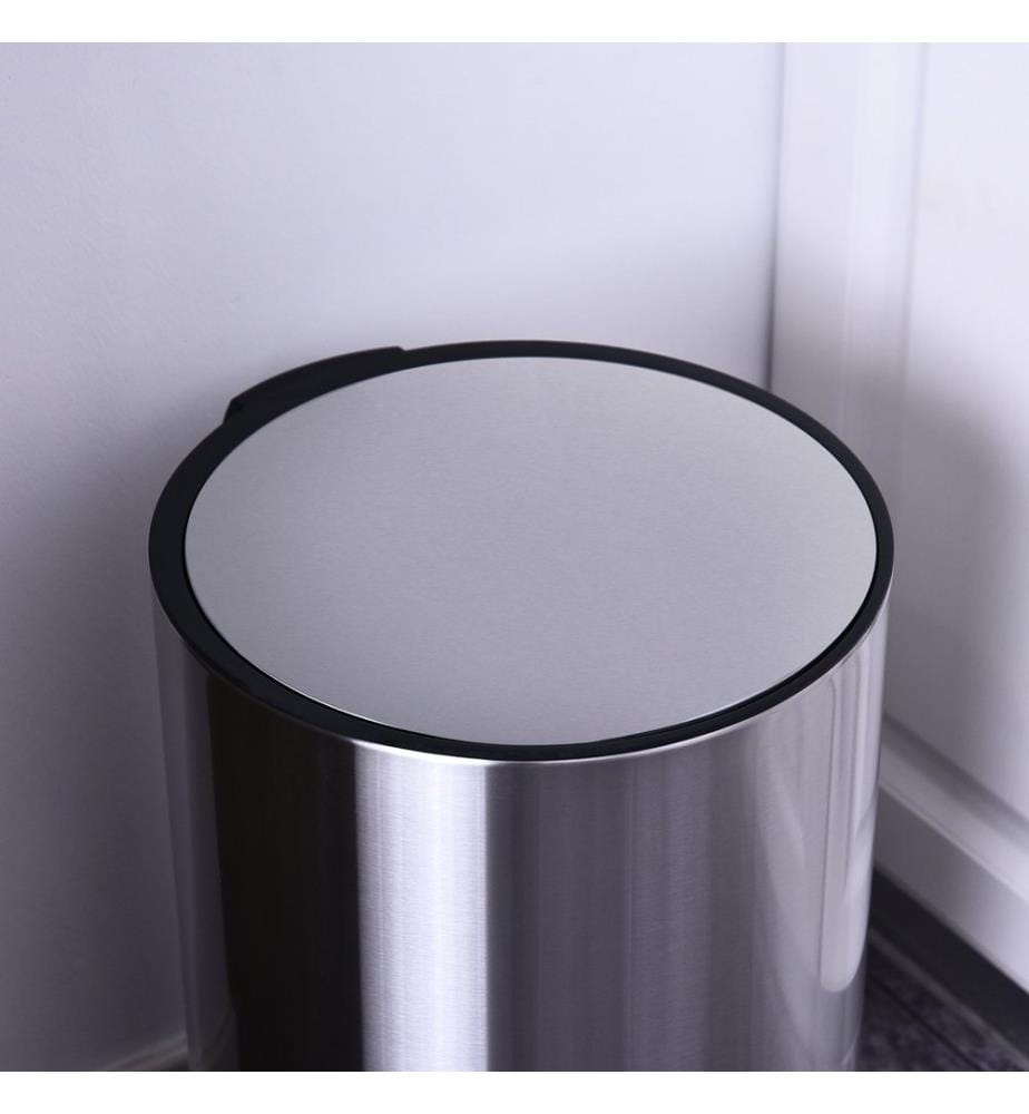 Poubelle à pédale en acier inoxydable de 20 litres avec seau intérieur et système Soft Close
