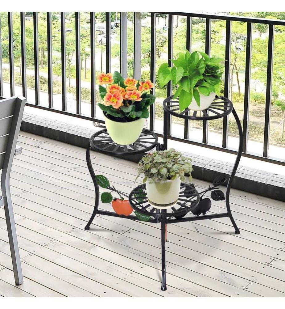 Flower Staircase Plant Shelf 3-Tier Plant Staircase - Metal
