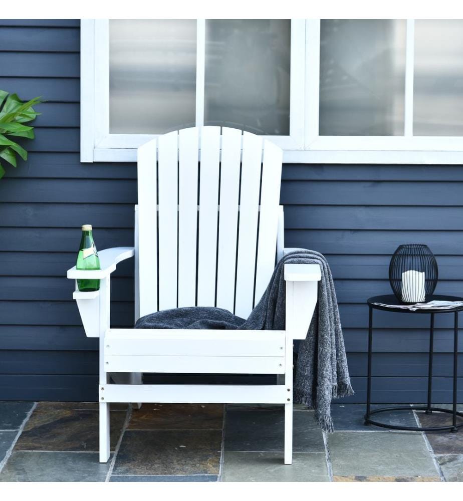 Gartenstuhl Adirondack Massivholz weiss