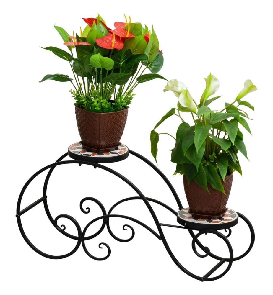 Plant Staircase, Flower Staircase, 2-Tier Plant Shelf - Mosaic
