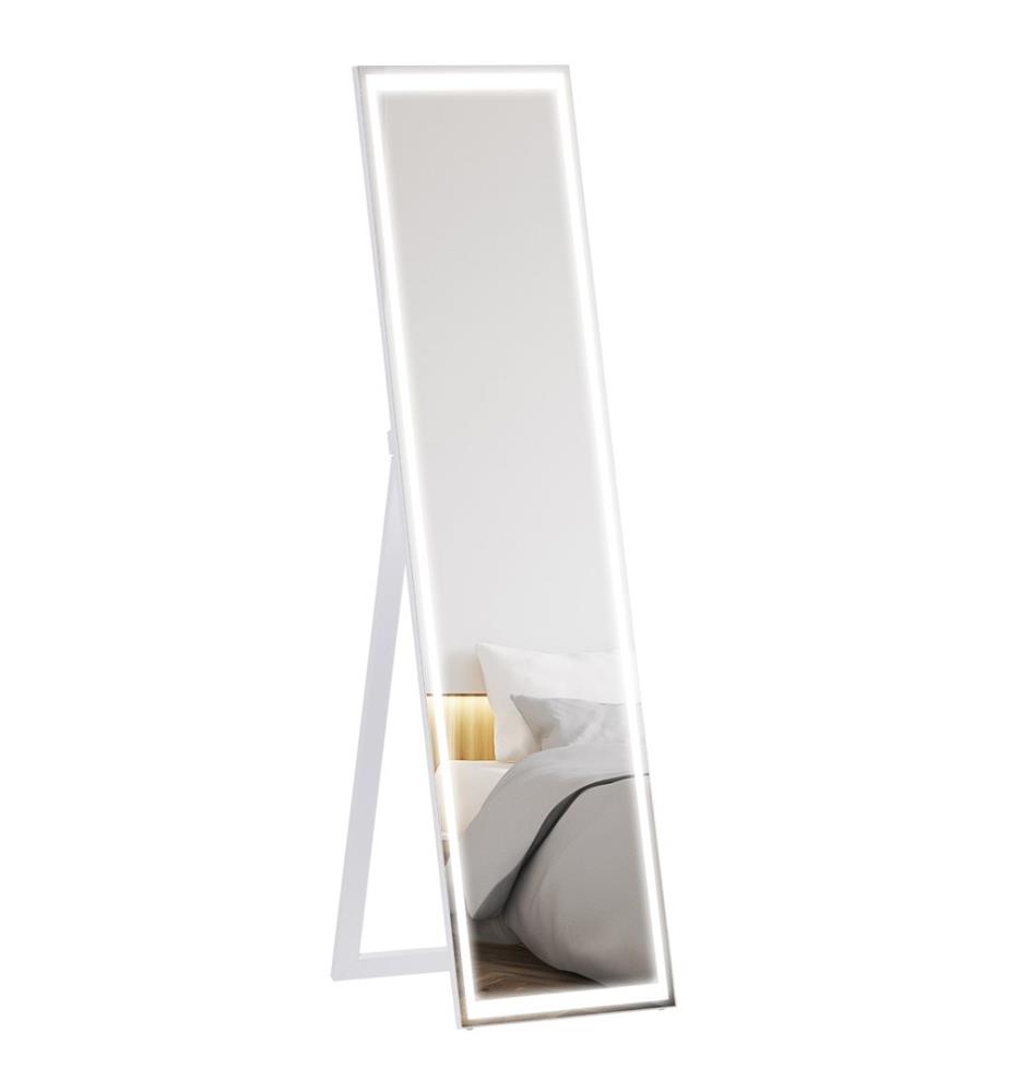 Ganzkörperspiegel Freistehend mit Licht 40x55x156,50 cm braun
