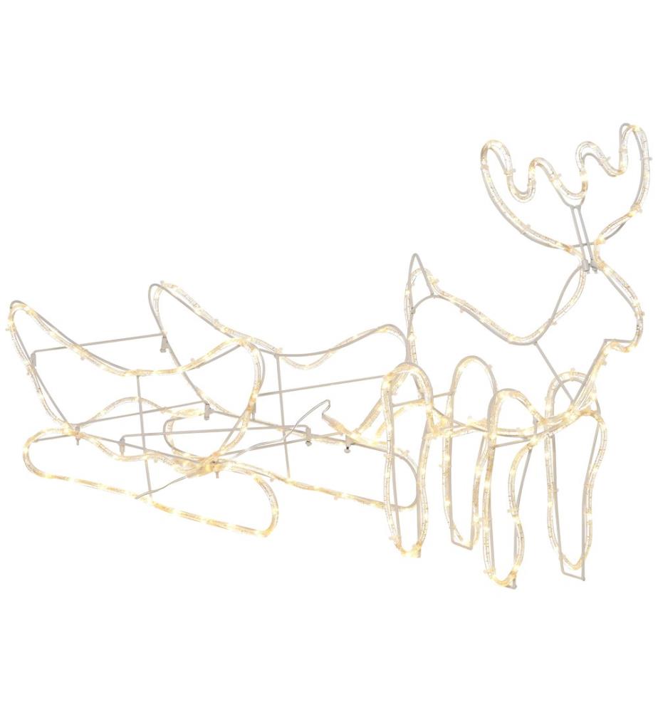 Weihnachtsbeleuchtung Rentier mit Schlitten 103 cm