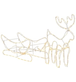 Weihnachtsbeleuchtung Rentier mit Schlitten 103 cm