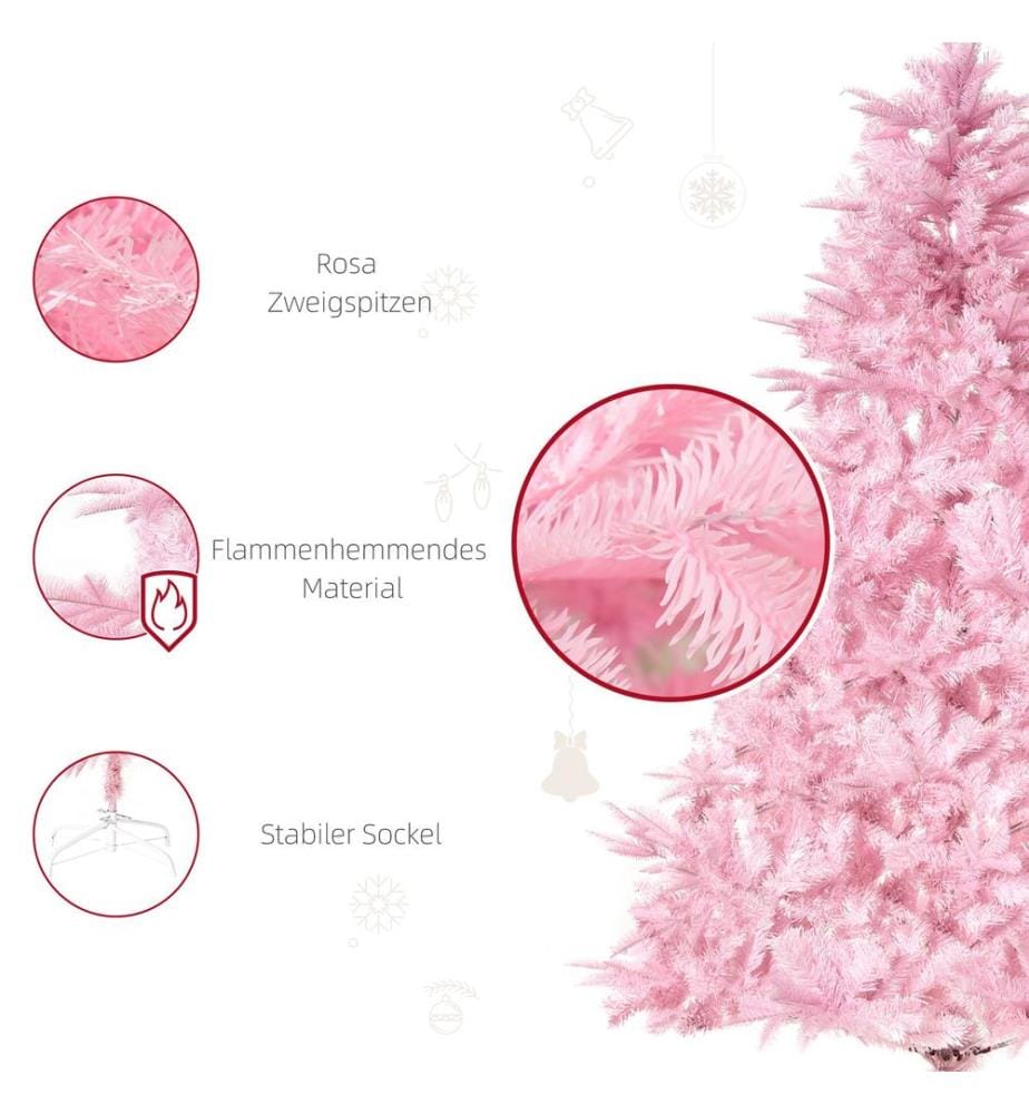 Sapin de Noël artificiel rose de 150 cm