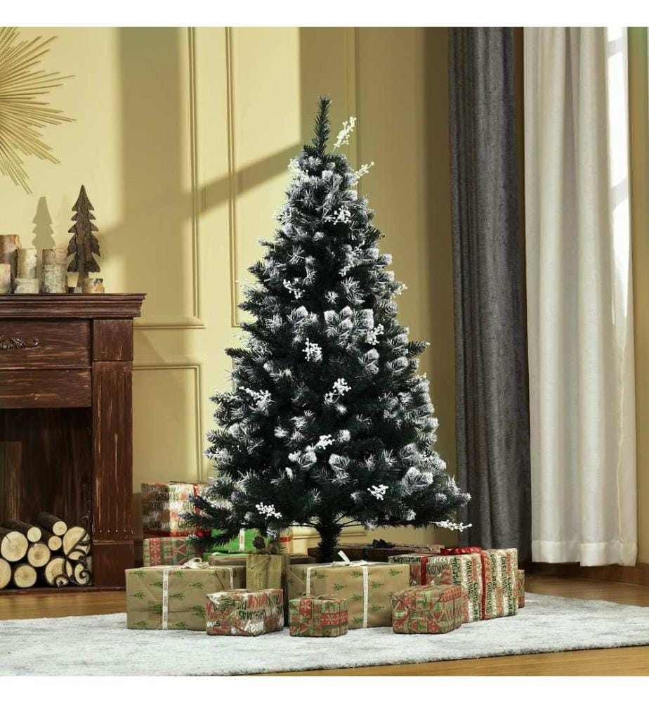 Weihnachtsbaum mit Schnee Dunkelgrün 150 cm