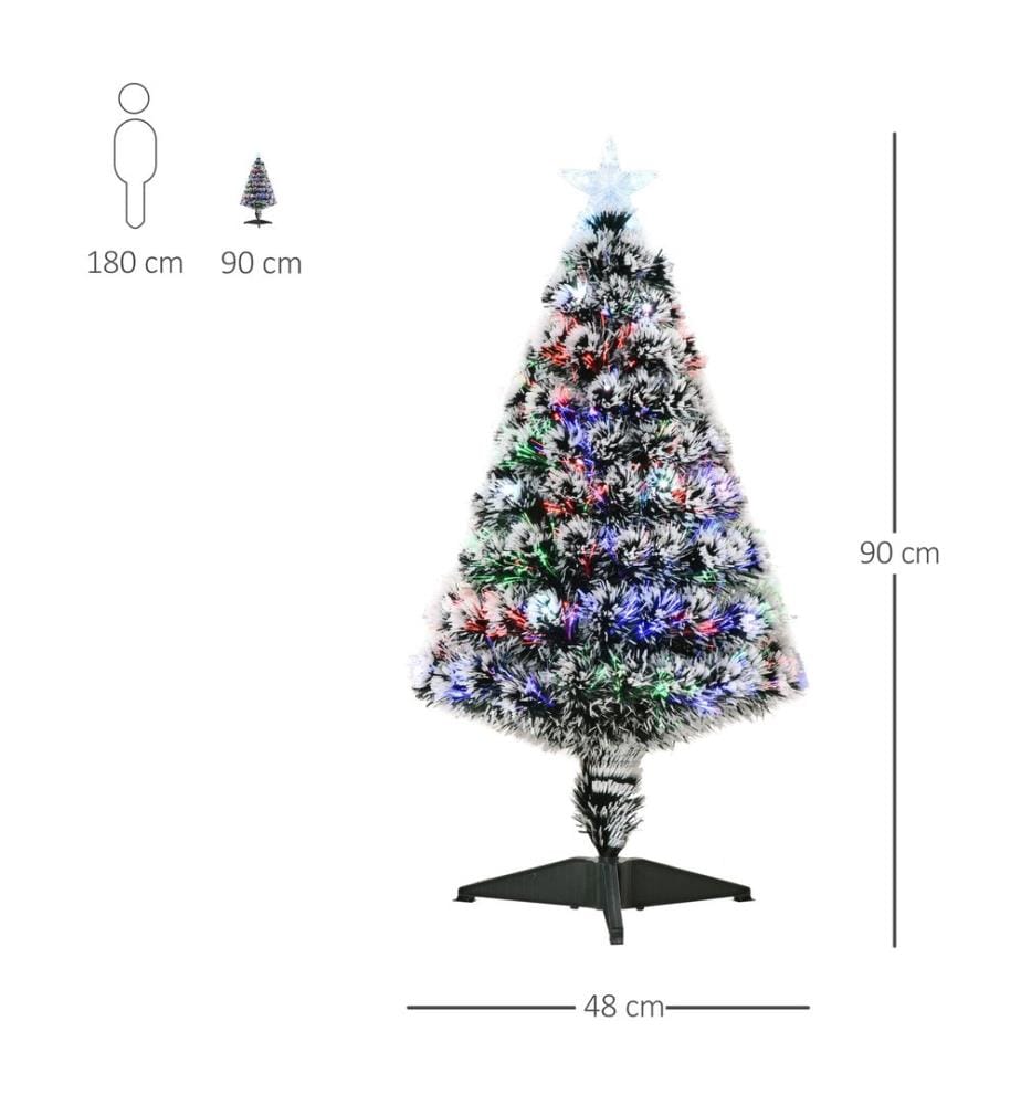Sapin de Noël à LED, 90 branches, Ø 48 x 90 cm