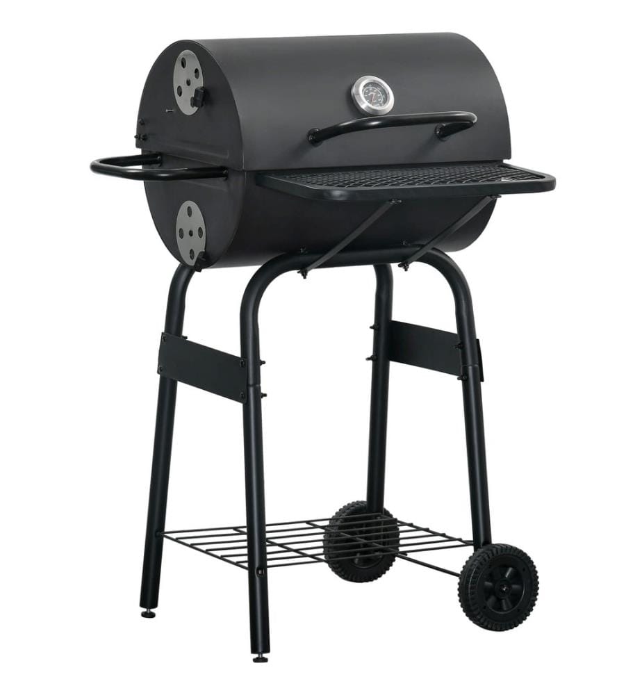 Barbecue au charbon de bois avec thermomètre