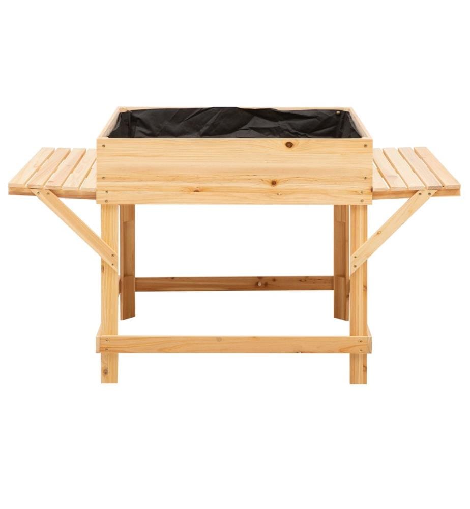 Hochbeet aus Holz Pflanzkasten für Balkon und Garten mit Ablage
