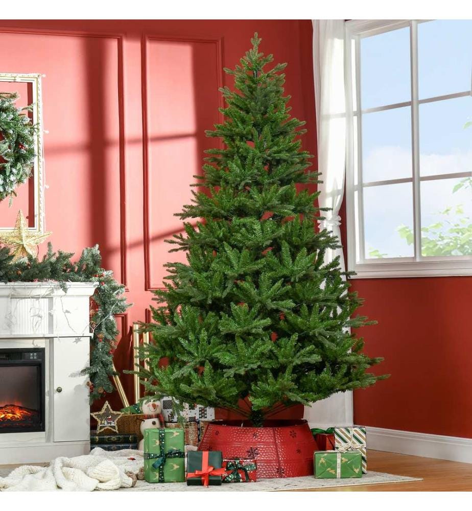Sapin de Noël de 210 cm avec 2 551 branches et son socle