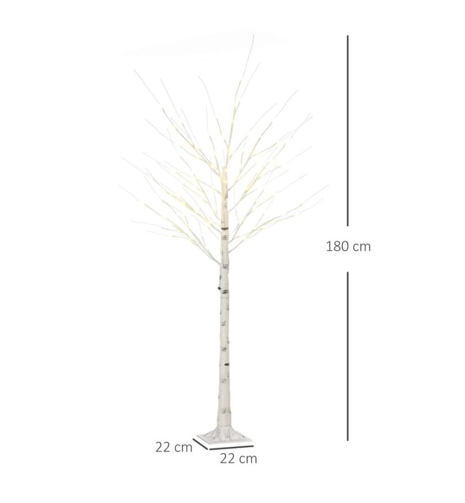 Sapin LED « Bouleau » 96 LED 180 cm blanc chaud