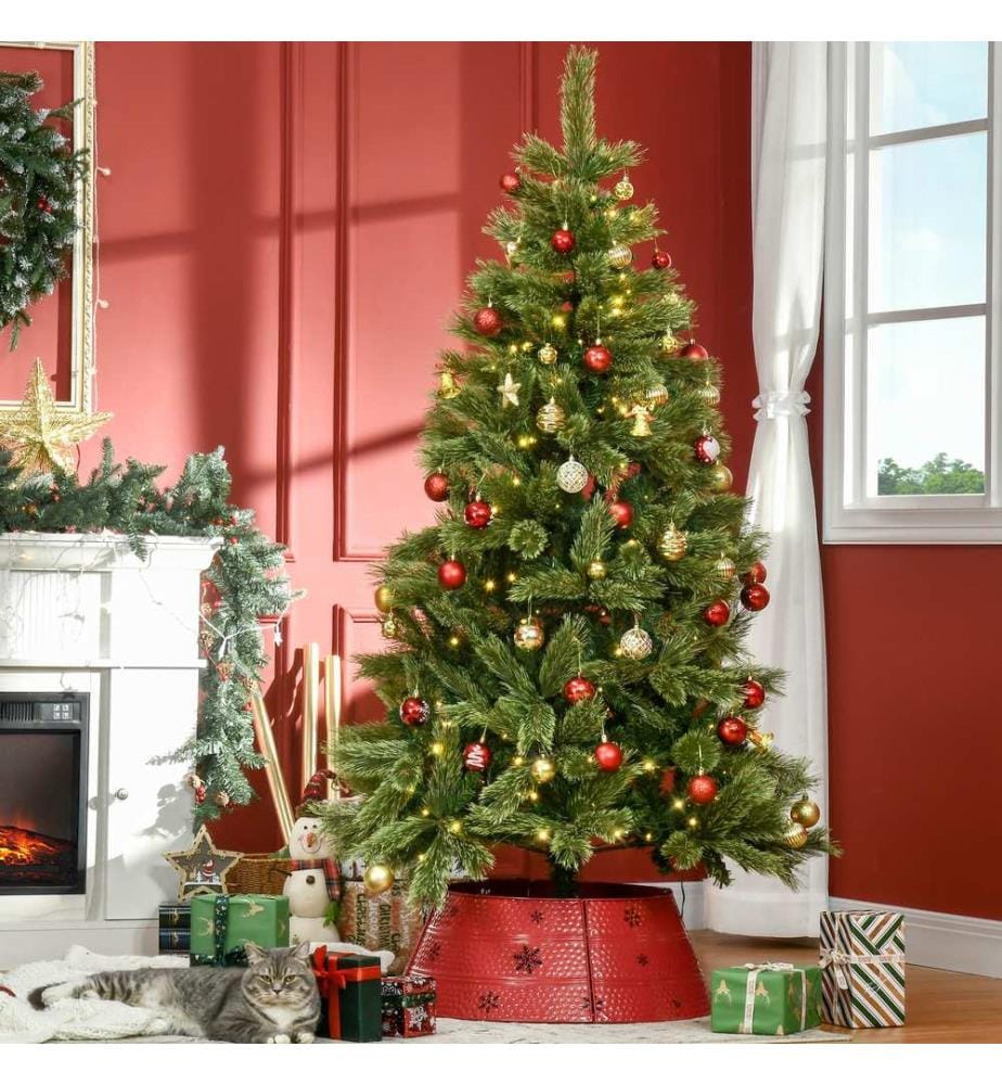 Sapin de Noël à LED, 180 cm, 586 pointes de branches, 240 LED