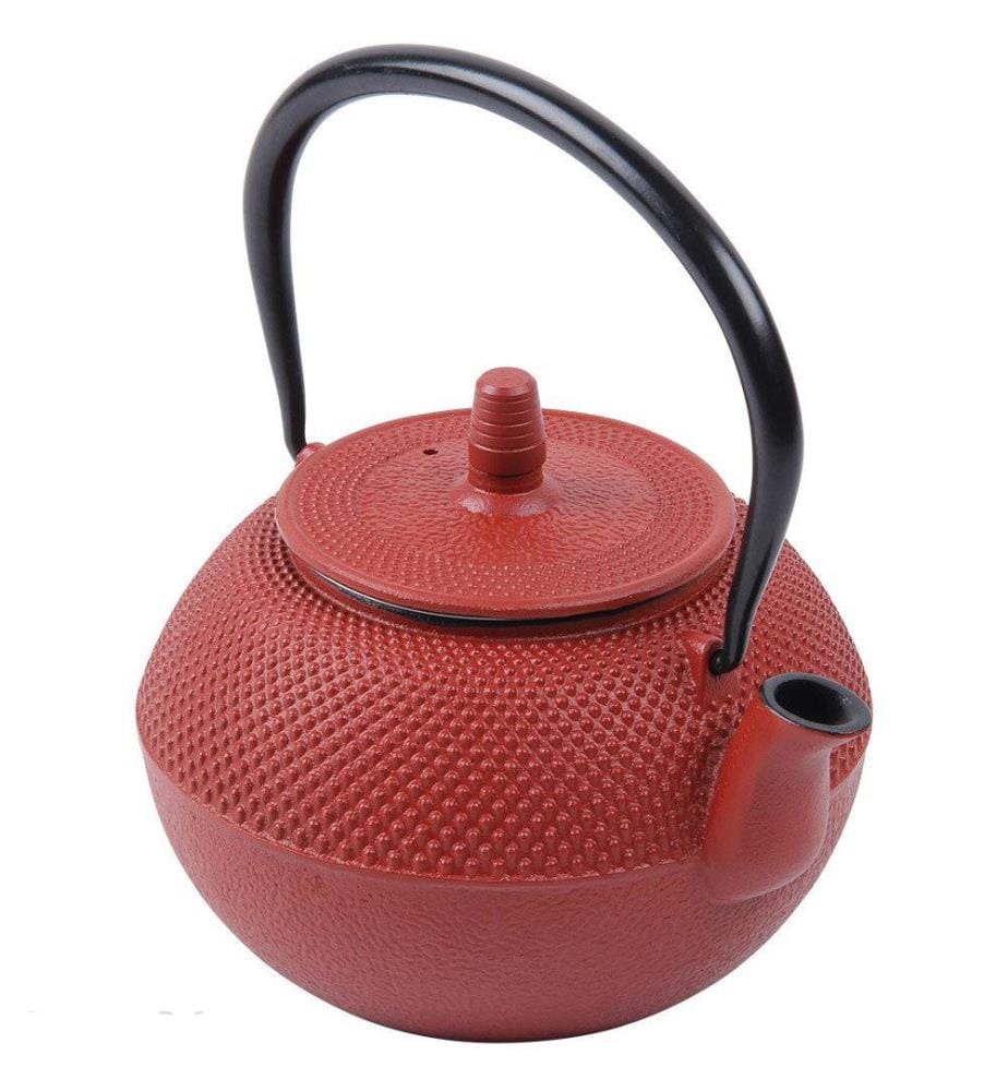 Teekanne aus Gusseisen 1250 ml rot