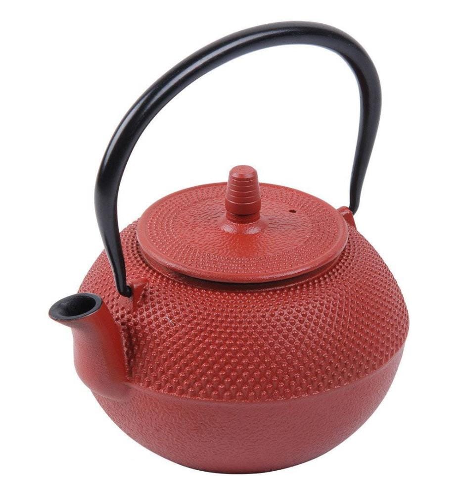 Teekanne aus Gusseisen 1250 ml rot