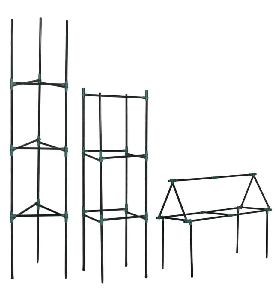 Support pour plantes, lot de 3, treillis modulaires