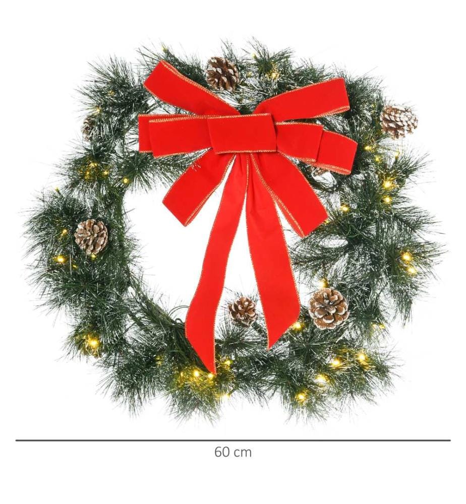 Couronne de sapin, couronne de porte, couronne de Noël, Ø 60 x 10 cm