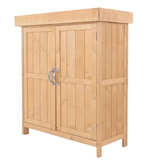 Gartenschrank Doppeltür Tannenholz Natur 74x43x88 cm